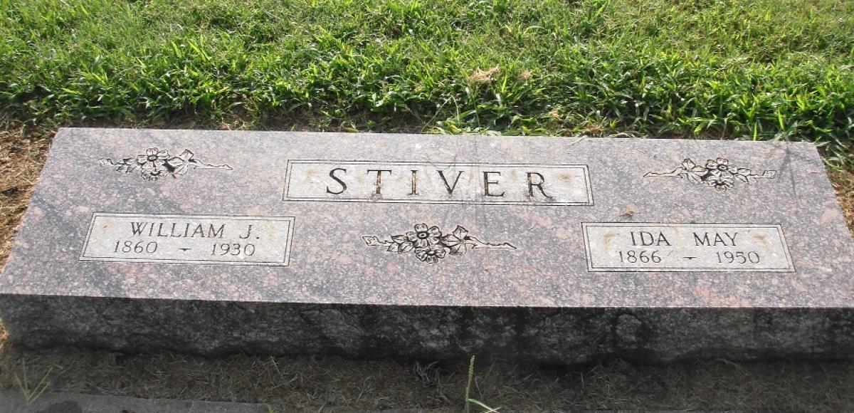 OK, Grove, Olympus Cemetery, Stiver, William J. & Ida May Headstone
