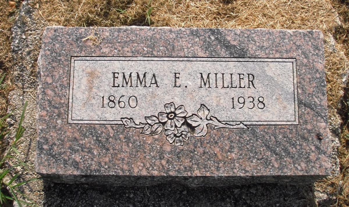OK, Grove, Olympus Cemetery, Miller, Emma E. Headstone