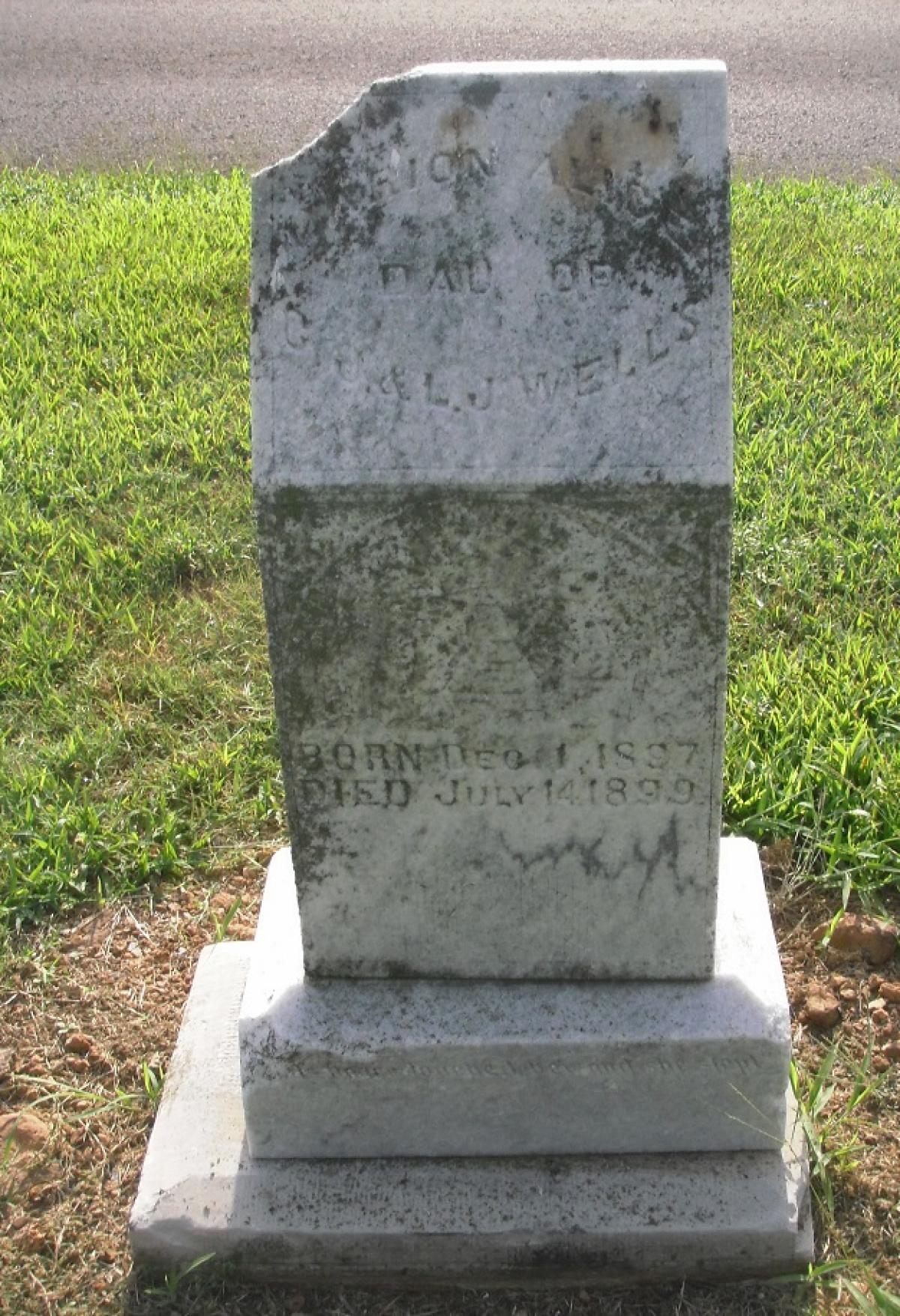 OK, Grove, Olympus Cemetery, Wells, Marion Alice Headstone