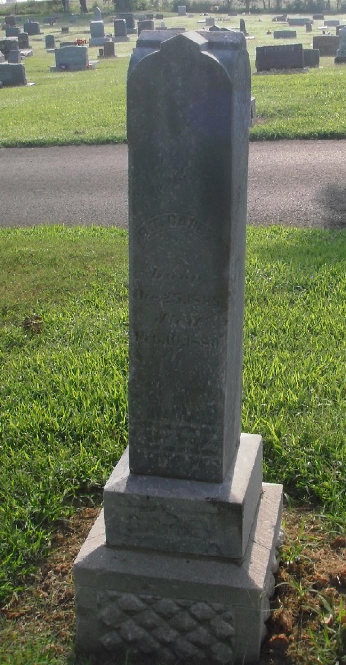 OK, Grove, Olympus Cemetery, Carey, R. T. Headstone