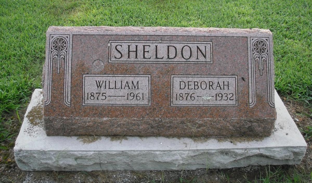 OK, Grove, Olympus Cemetery, Sheldon, William & Deborah Headstone