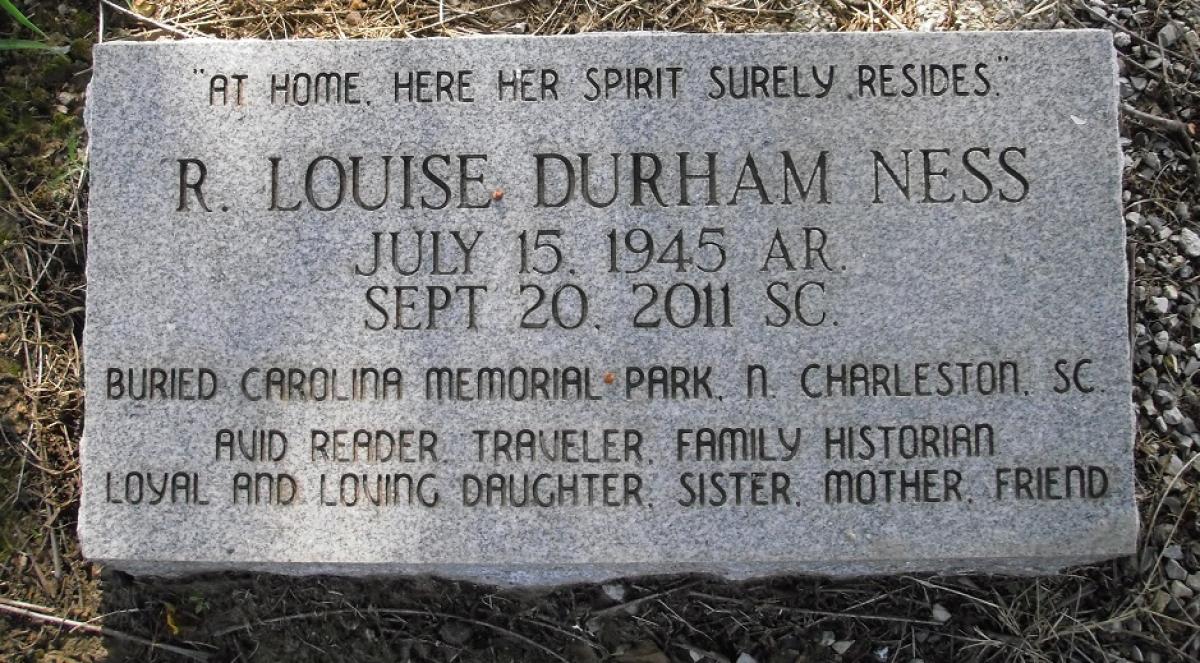 OK, Grove, Olympus Cemetery, Ness, R. Louise (Durham) Headstone