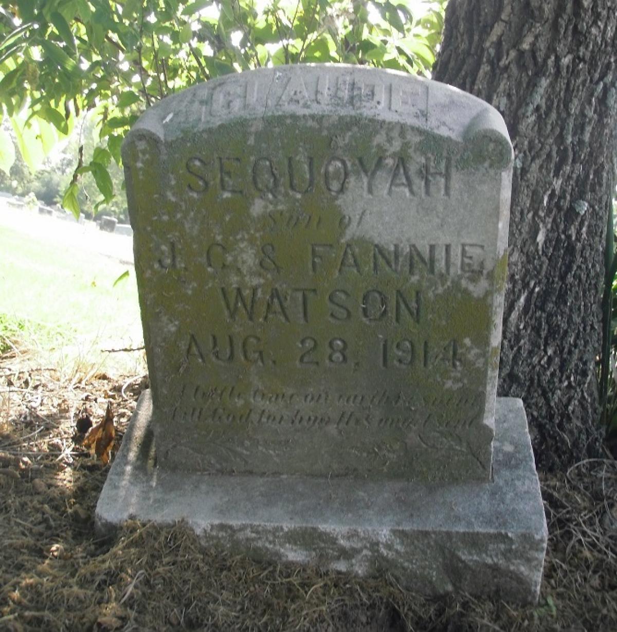 OK, Grove, Olympus Cemetery, Watson, Claude Sequoyah Headstone