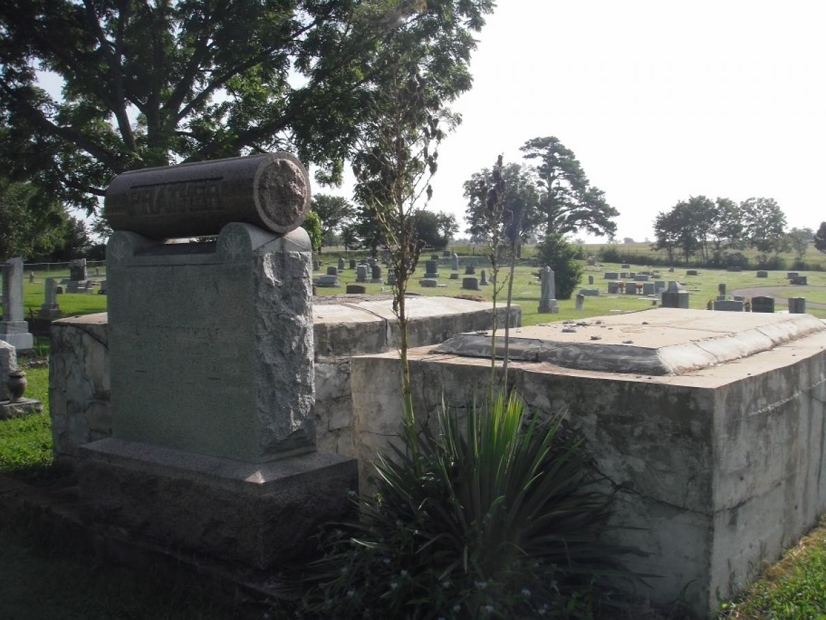 OK, Grove, Olympus Cemetery, Prather, Howard L. & Frances F. Headstone