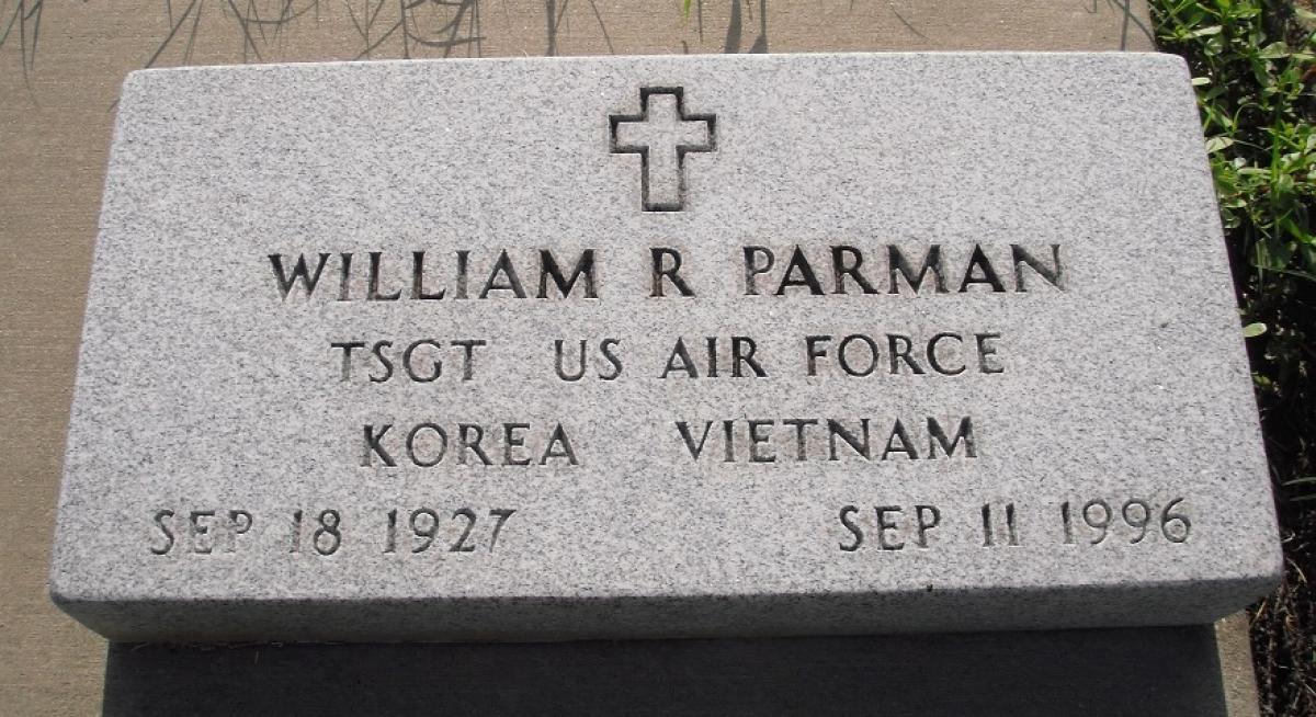 OK, Grove, Olympus Cemetery, Parman, William R. Military Headstone