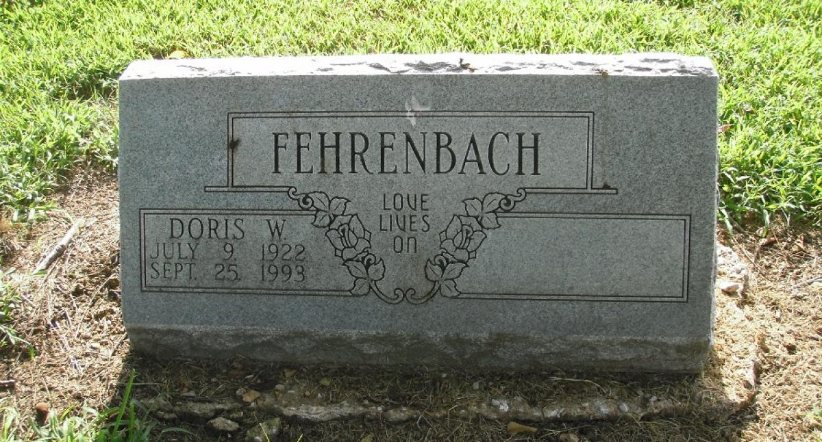 OK, Grove, Olympus Cemetery, Fehrenbach, Doris W. Headstone