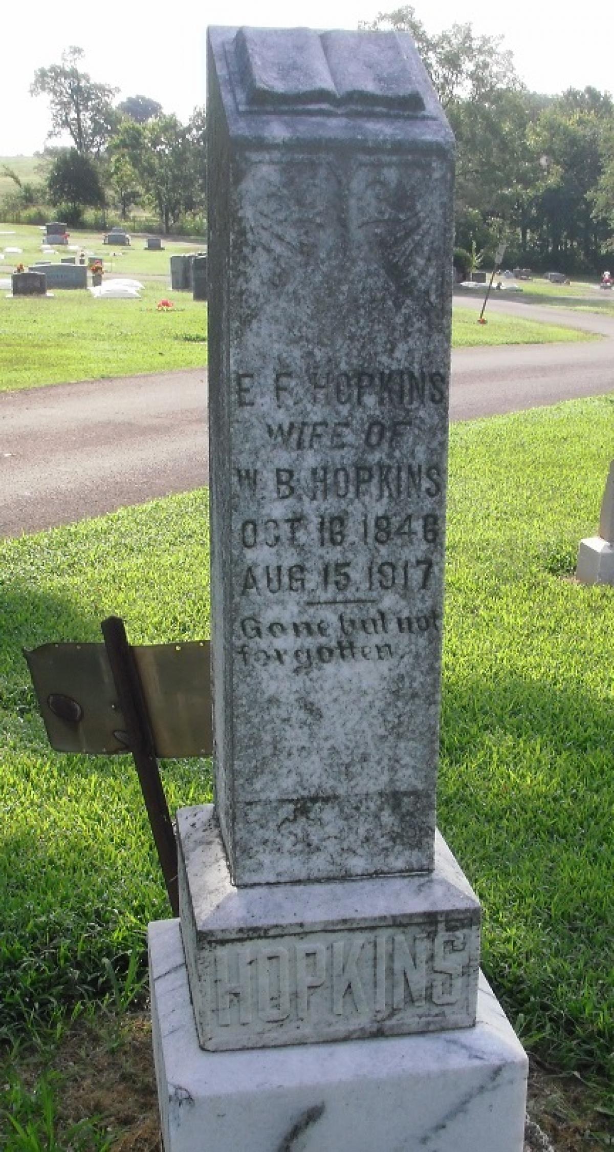 OK, Grove, Olympus Cemetery, Hopkins, E. F. Headstone