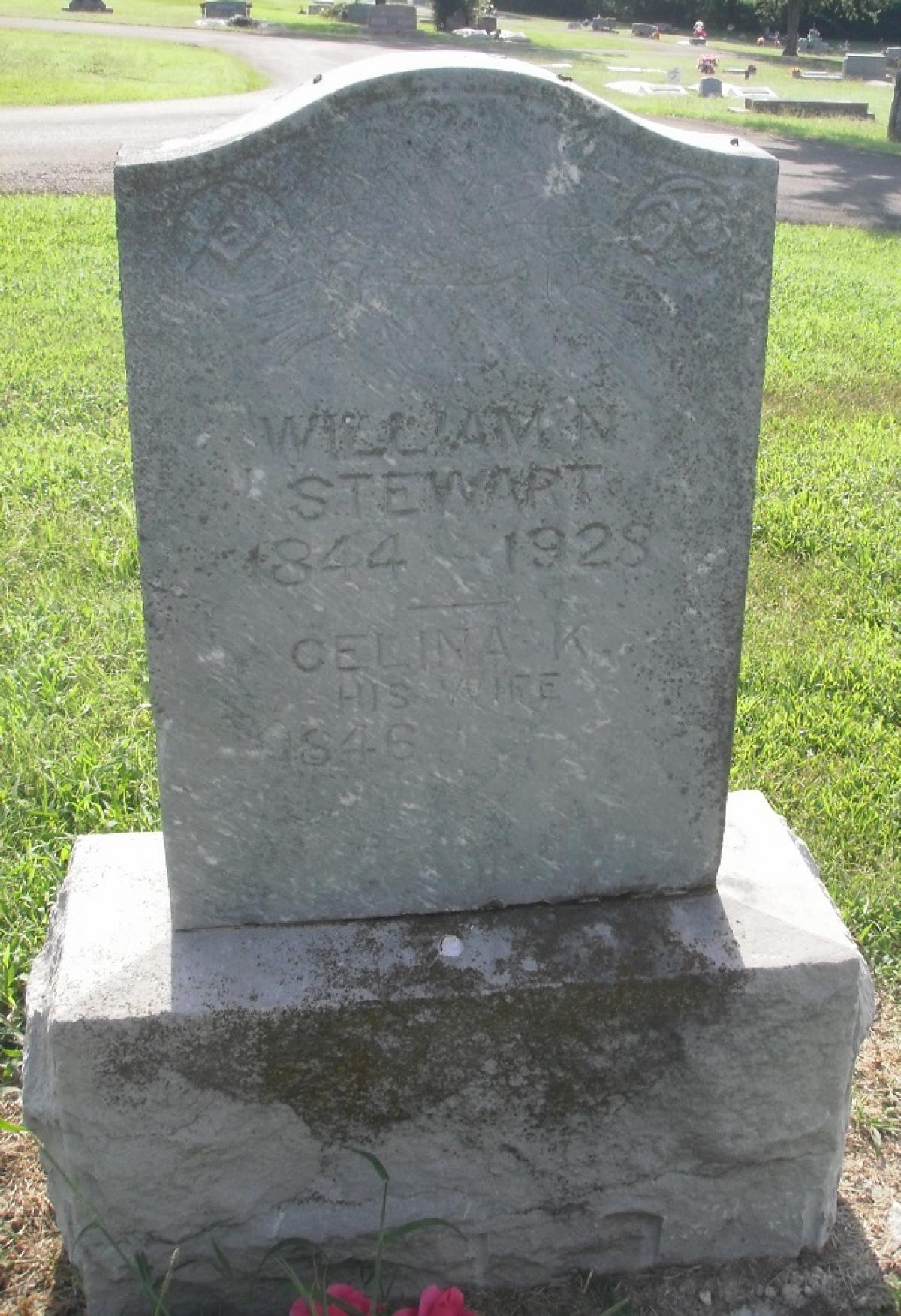 OK, Grove, Olympus Cemetery, Stewart, William N. & Celina K. Headstone