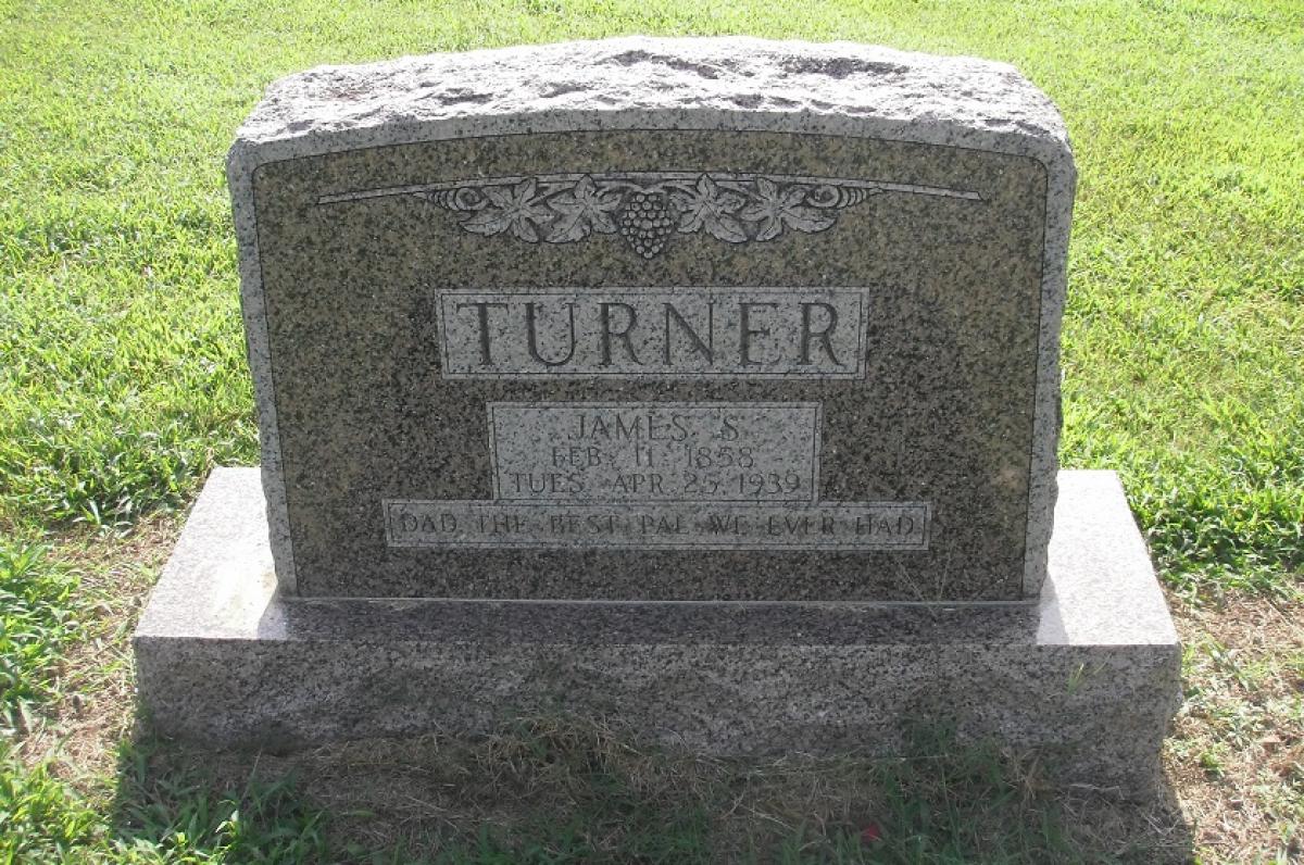 OK, Grove, Olympus Cemetery, Turner, James S. Headstone