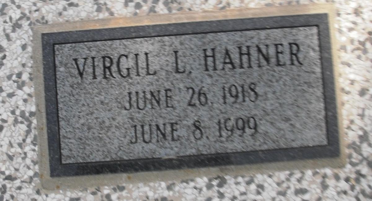 OK, Grove, Olympus Cemetery, Hahner, Virgil L. Headstone
