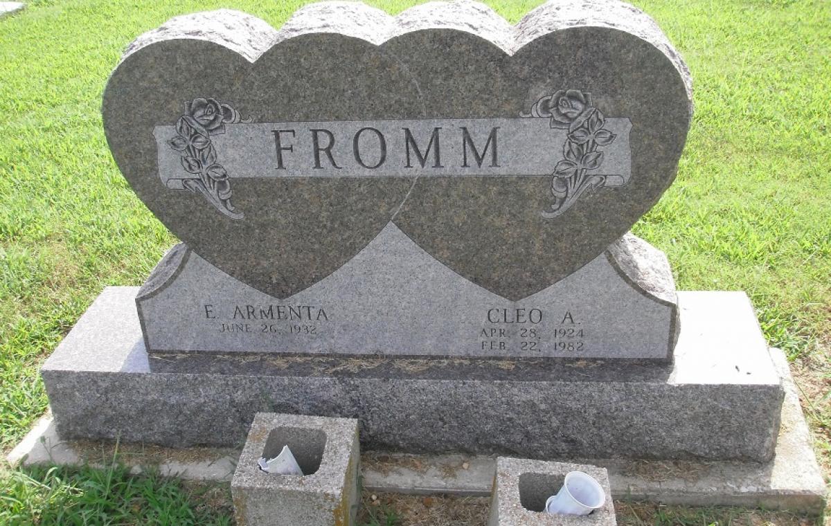 OK, Grove, Olympus Cemetery, Fromm, Cleo A. & E. Armenta Headstone
