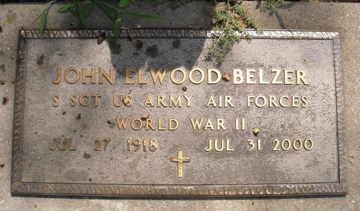 OK, Grove, Olympus Cemetery, Belzer, John Elwood Military Headstone