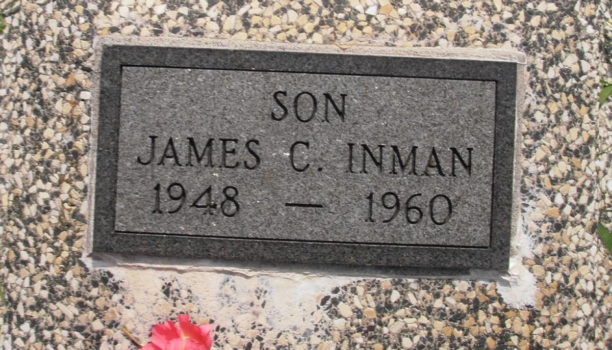 OK, Grove, Olympus Cemetery, Inman, James C. Headstone