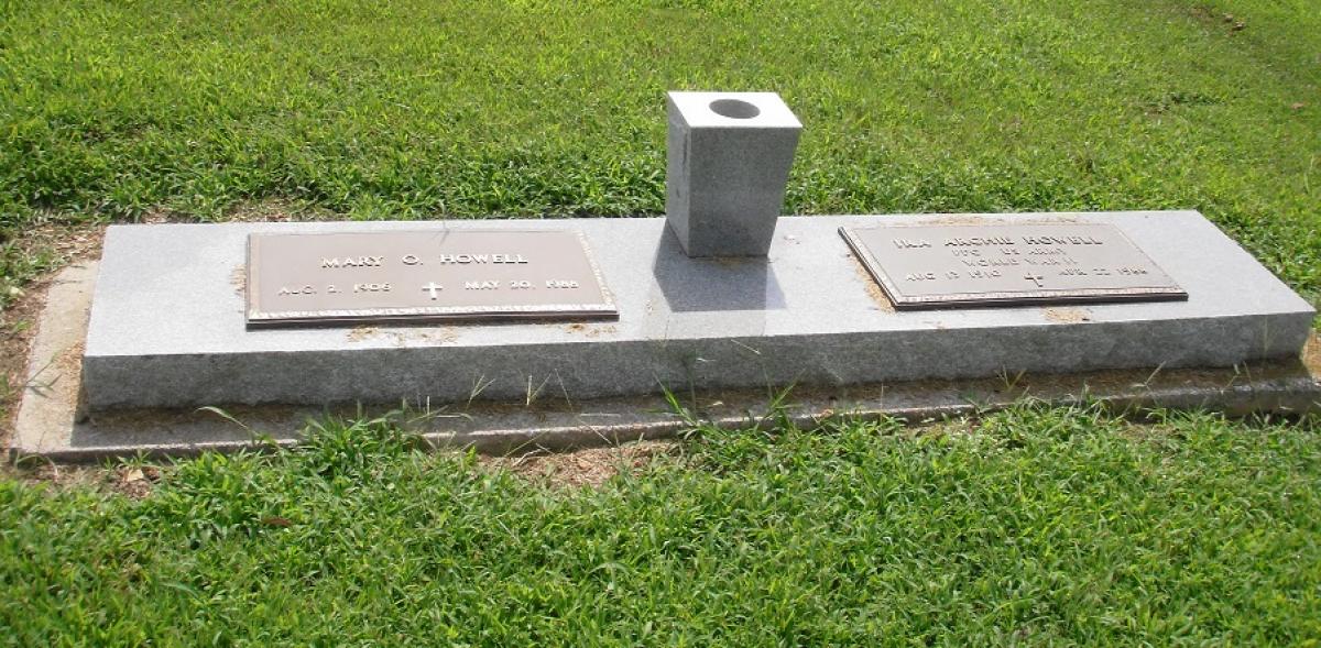 OK, Grove, Olympus Cemetery, Howell, Ira Archie & Mary O. Headstone