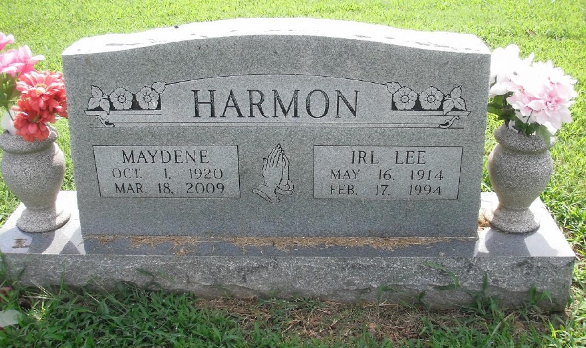 OK, Grove, Olympus Cemetery, Harmon, Irl Lee & Maydene Headstone
