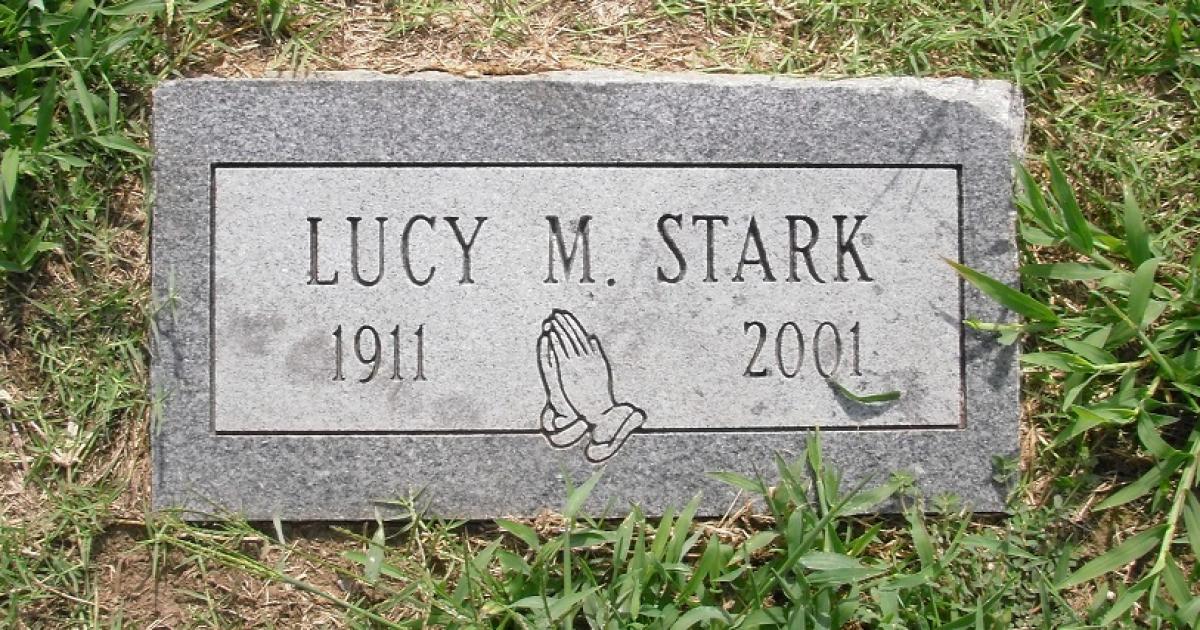 OK, Grove, Olympus Cemetery, Stark, Lucy M. Headstone