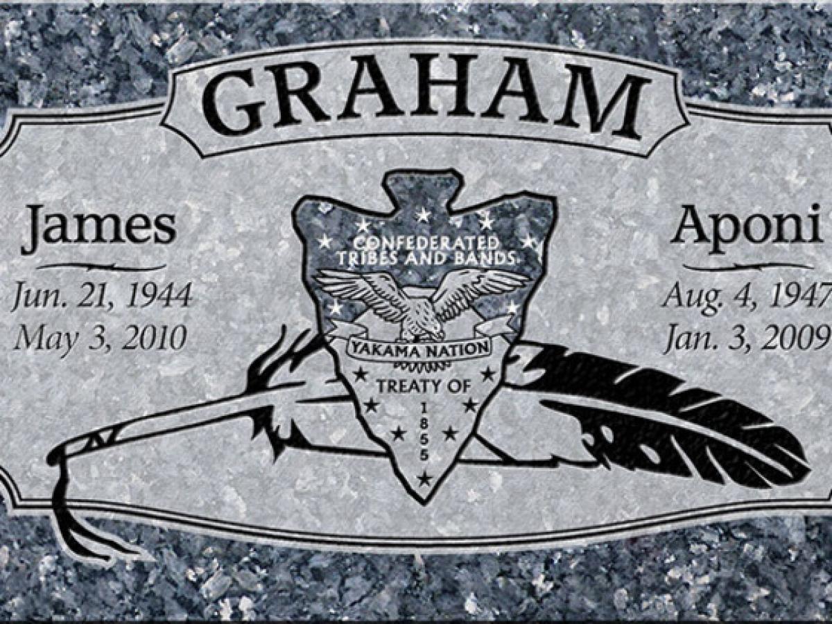 OK, Grove, Headstone Symbols and Meanings, Arrowhead and Feather, Confederated Tribes and Bands of the Yakama Nation