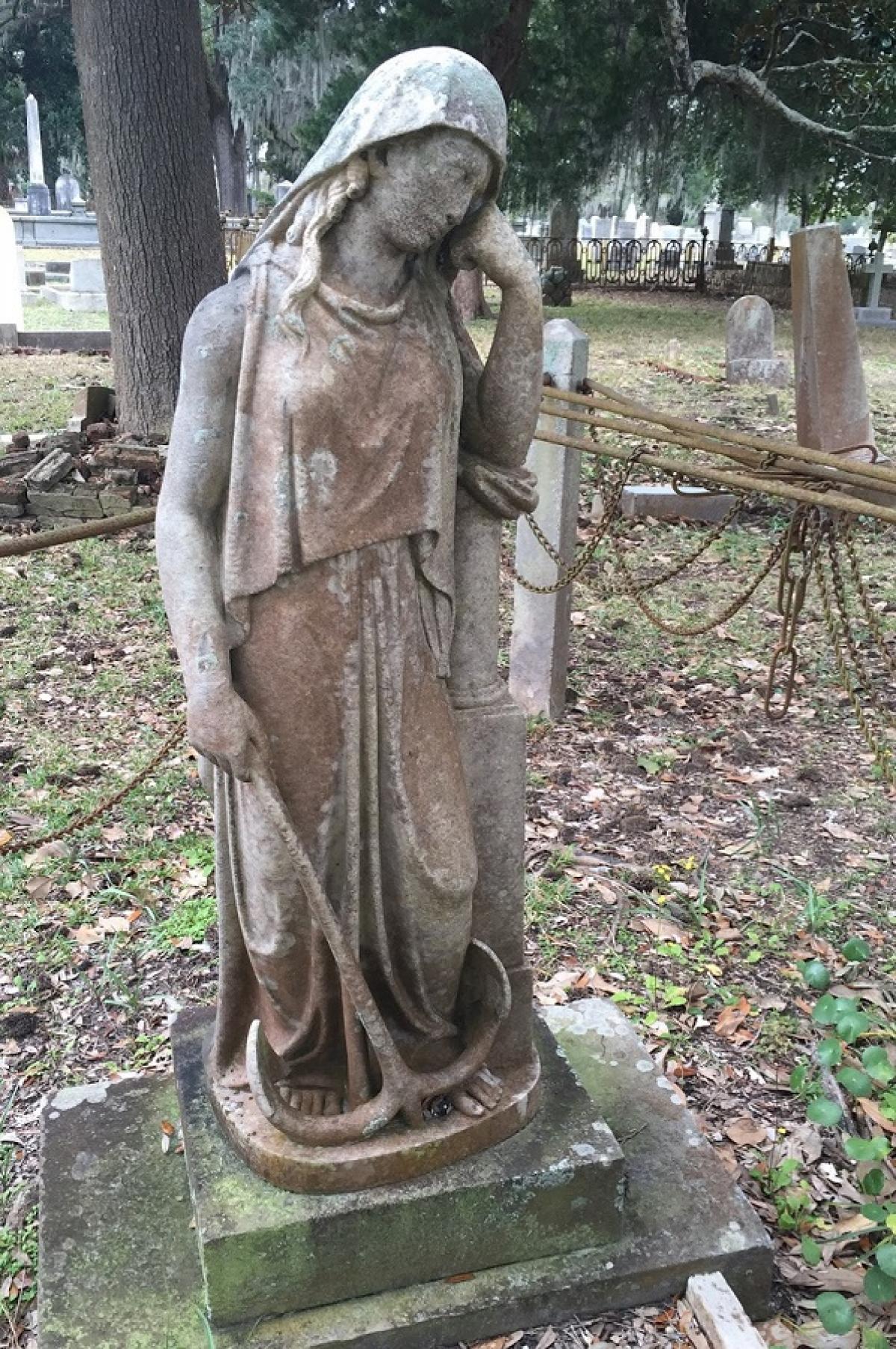 OK, Grove, Headstone Symbols and Meanings, Woman, Holding Anchor