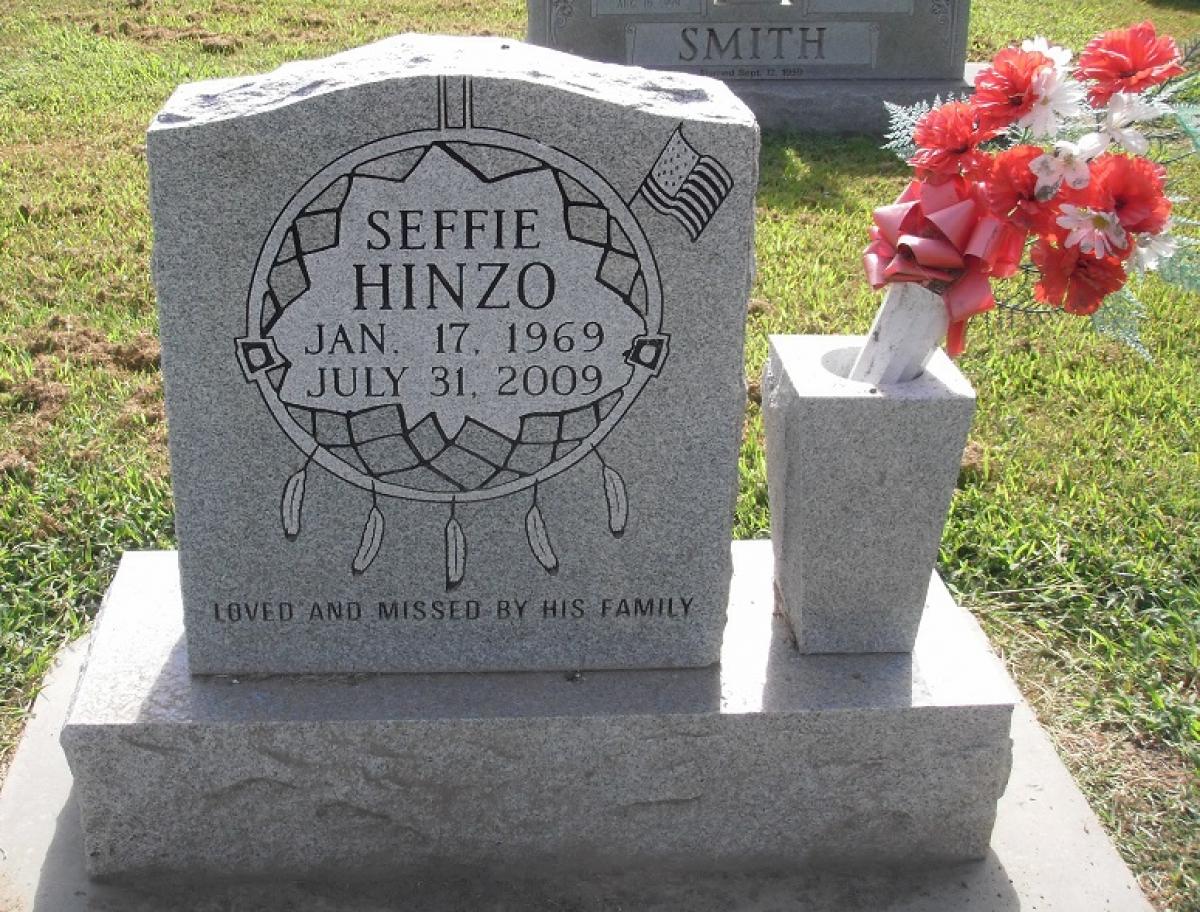 OK, Grove, Olympus Cemetery, Hinzo, Seffie Headstone