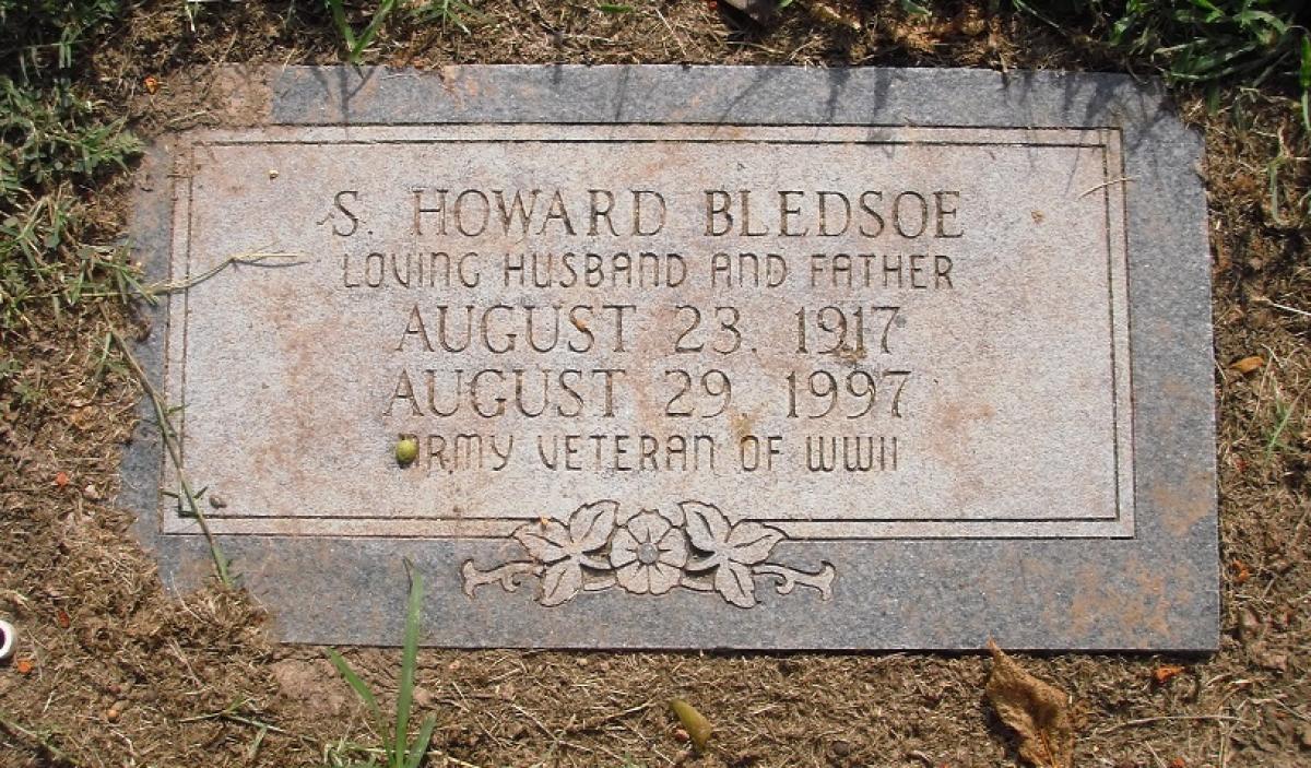 OK, Grove, Olympus Cemetery, Bledsoe, S. Howard Headstone