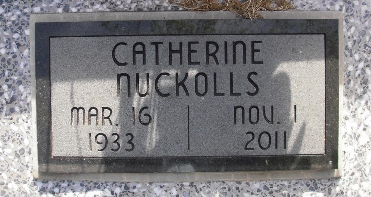 OK, Grove, Olympus Cemetery, Nuckolls, Catherine Headstone