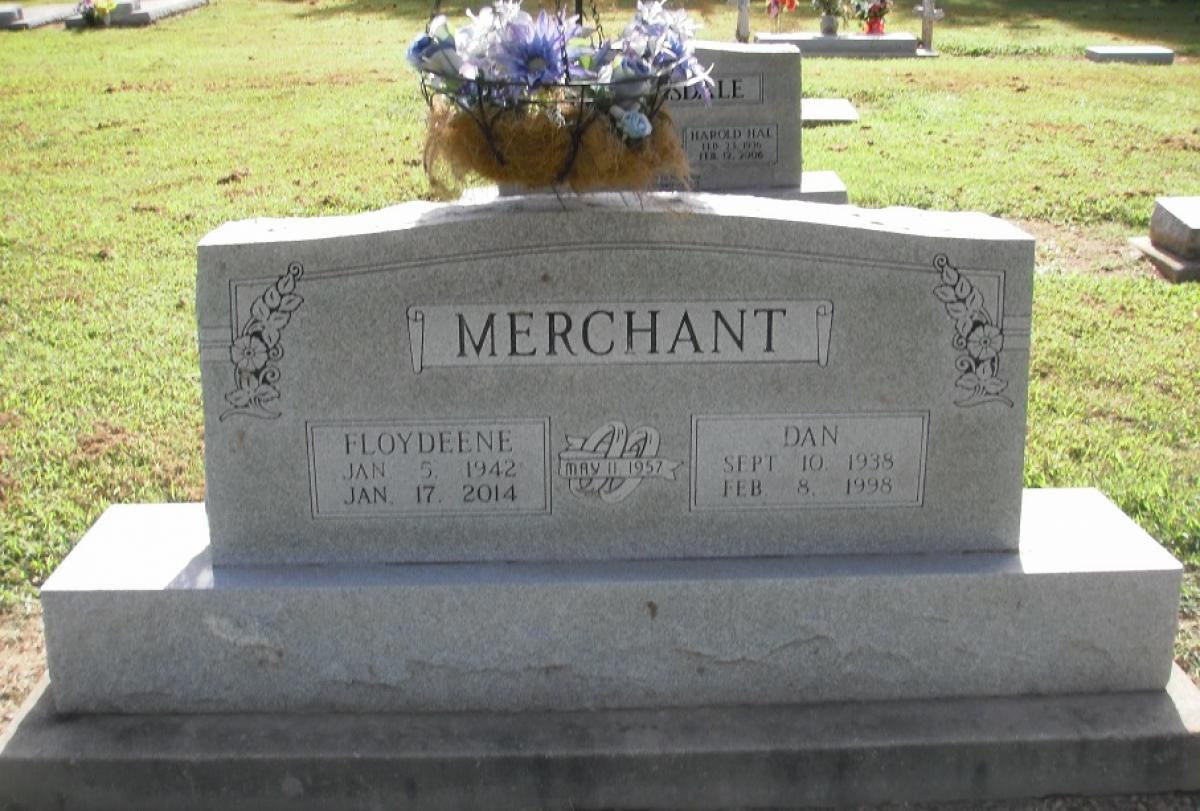 OK, Grove, Olympus Cemetery, Merchant, Dan & Floydeene Headstone
