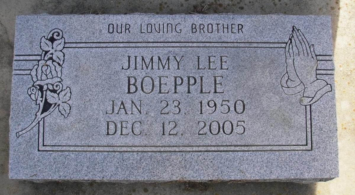 OK, Grove, Olympus Cemetery, Boepple, Jimmy Lee Headstone