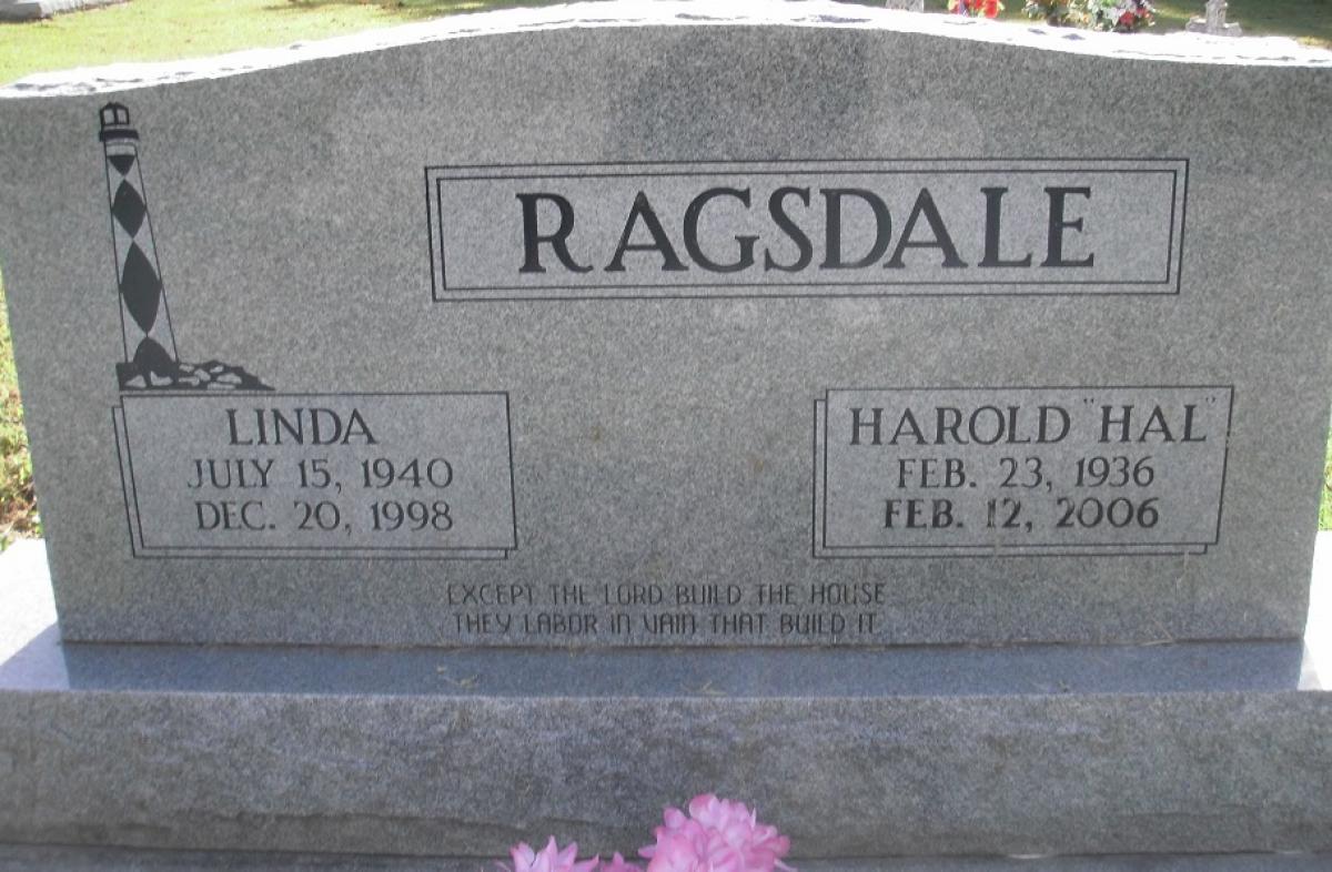 OK, Grove, Olympus Cemetery, Ragsdale, Harold (Hal) & Linda Headstone