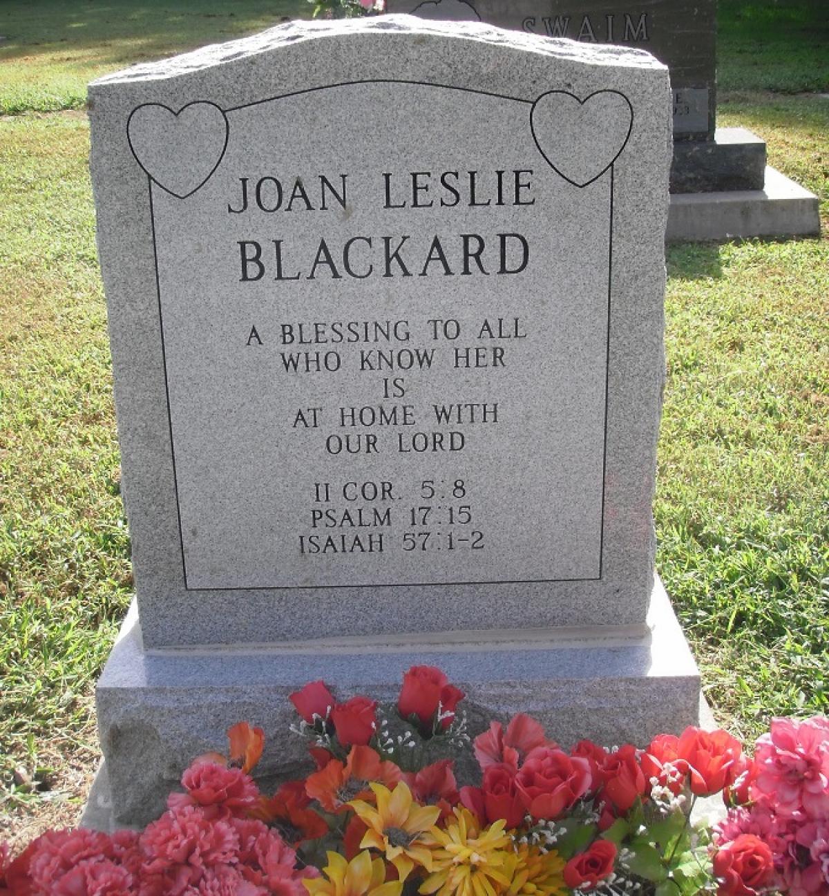 OK, Grove, Olympus Cemetery, Blackard, Joan Leslie Headstone