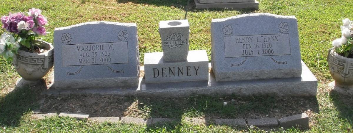 OK, Grove, Olympus Cemetery, Denney, Henry Leon & Marjorie W. Headstone