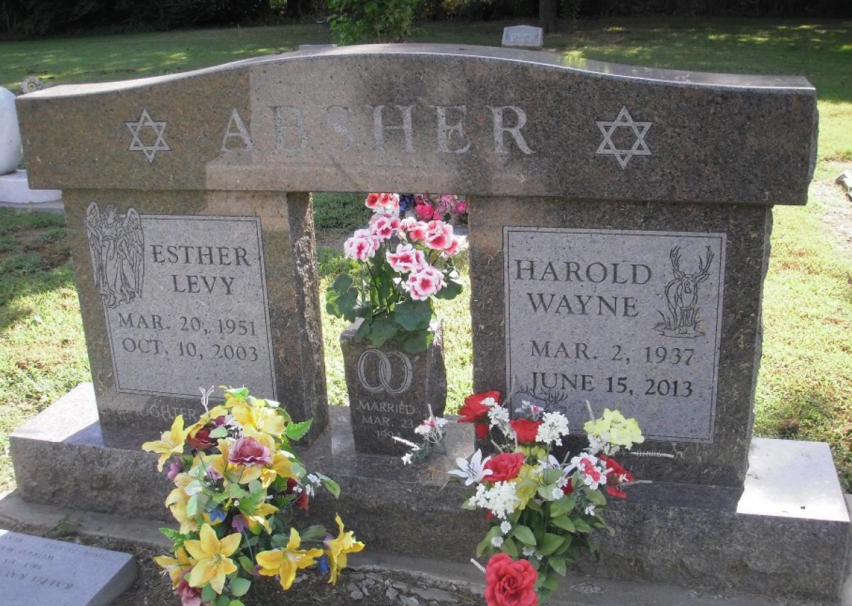OK, Grove, Olympus Cemetery, Absher, Harold Wayne & Esther (Levy) Headstone