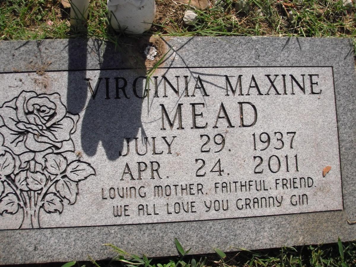 OK, Grove, Olympus Cemetery, Mead, Virginia Maxine