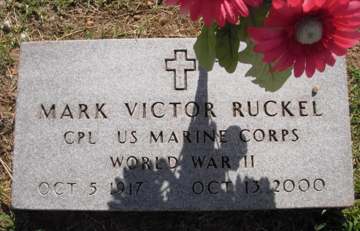OK, Grove, Olympus Cemetery, Ruckel, Mark Victor Military Headstone