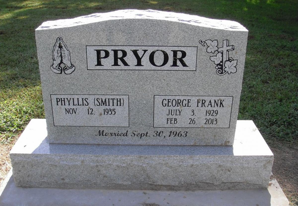 OK, Grove, Olympus Cemetery, Pryor, George Frank & Phyllis (Smith) Headstone