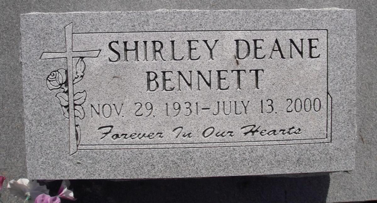 OK, Grove, Olympus Cemetery, Bennett, Shirley Deane Headstone