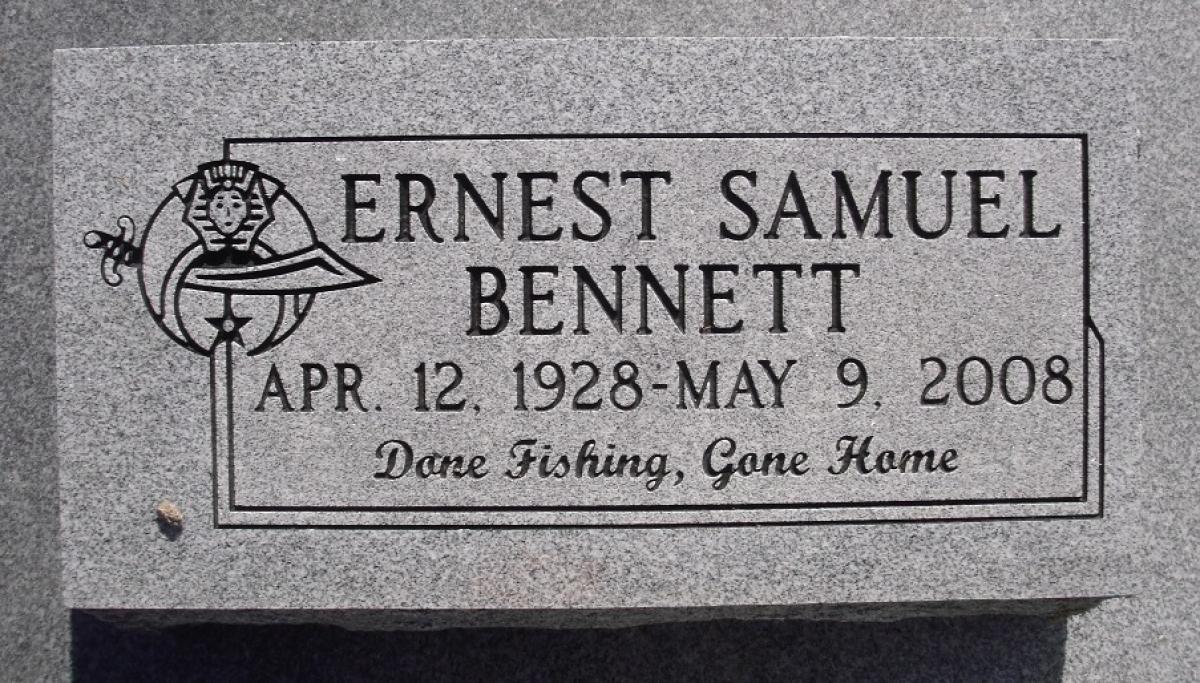 OK, Grove, Olympus Cemetery, Bennett, Ernest Samuel Headstone