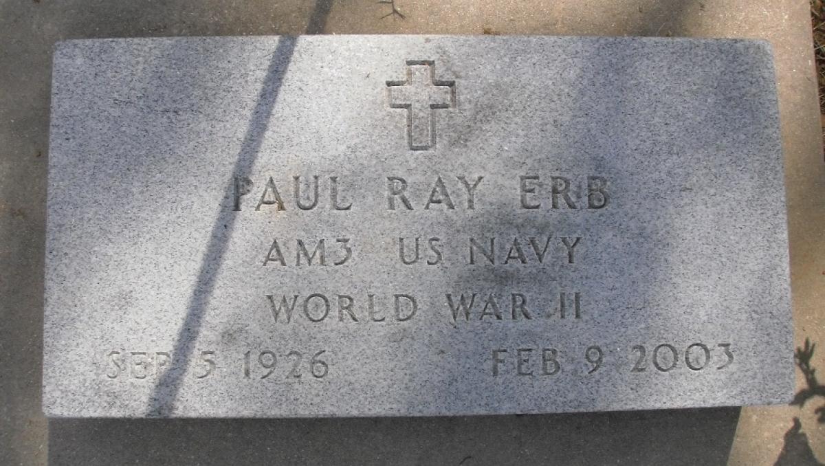 OK, Grove, Olympus Cemetery, Military Headstone, Erb, Paul Ray