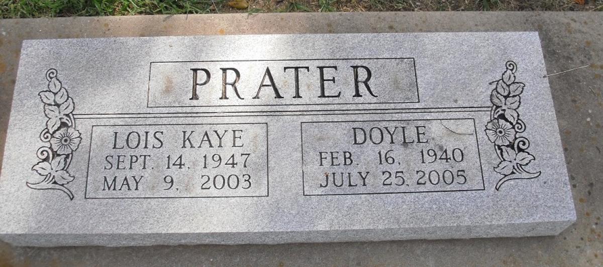 OK, Grove, Olympus Cemetery, Headstone, Prather, Doyle & Lois Kaye