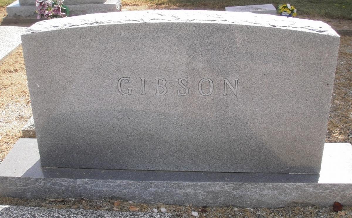 OK, Grove, Olympus Cemetery, Headstone, Gibson Family