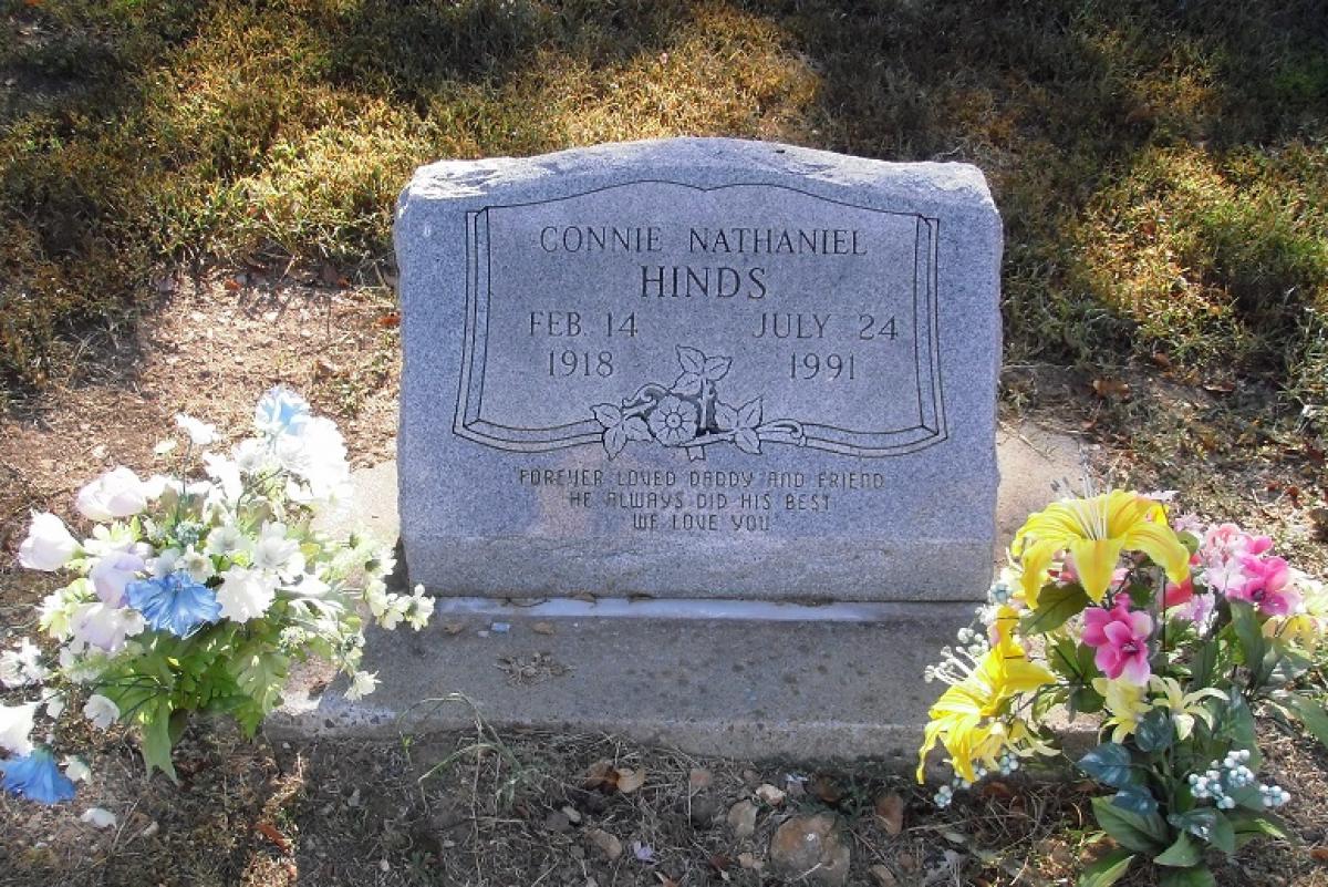 OK, Grove, Olympus Cemetery, Headstone, Hinds, Connie Nathaniel