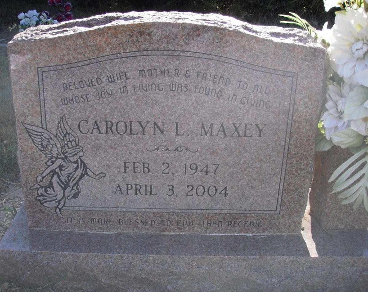 OK, Grove, Olympus Cemetery, Headstone, Maxey, Carolyn L.