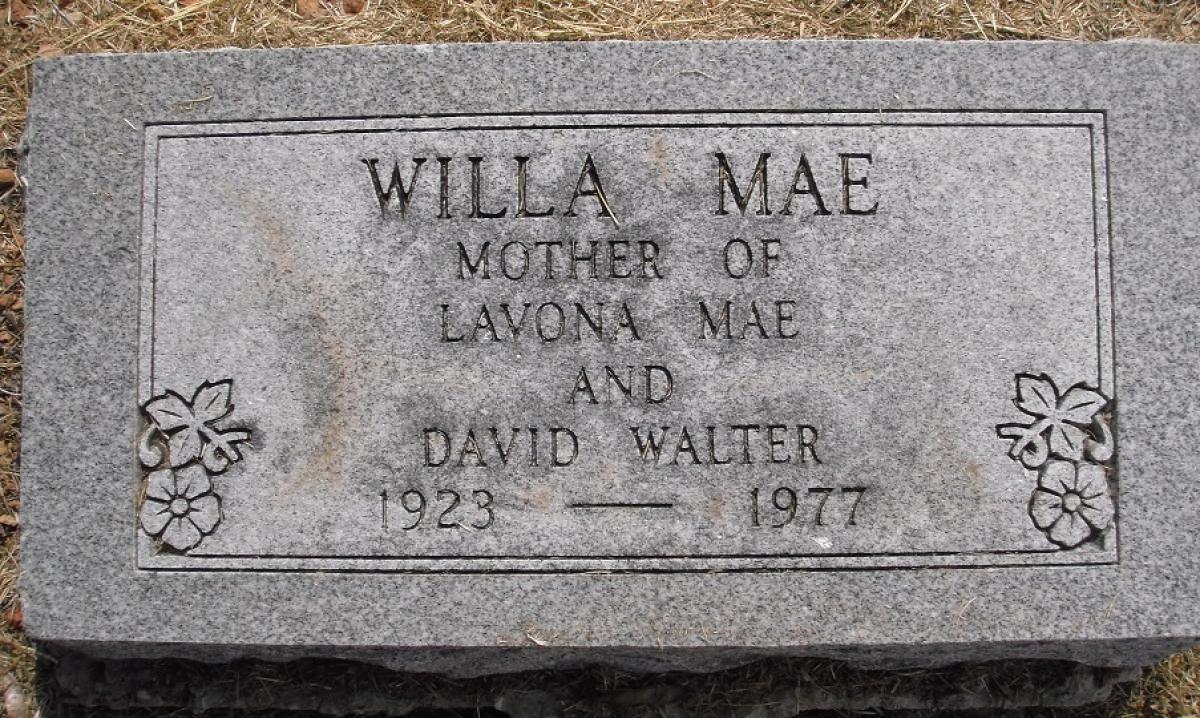 OK, Grove, Olympus Cemetery, Headstone, Hart, Willa Mae