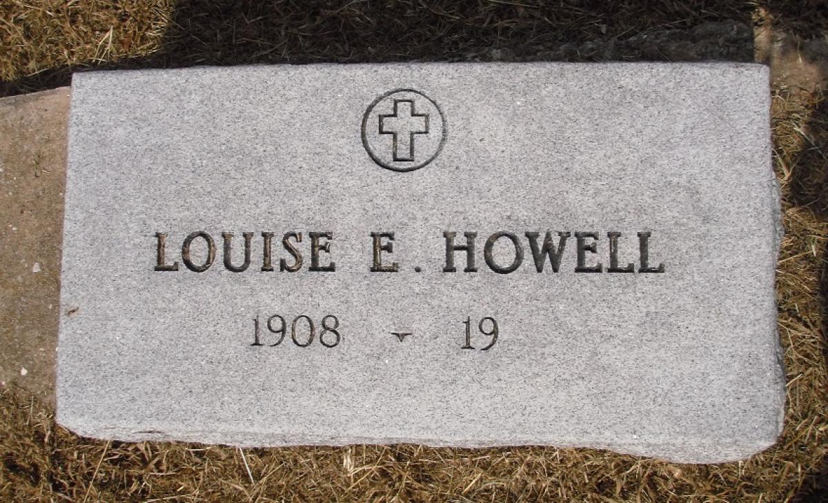 OK, Grove, Olympus Cemetery, Headstone, Howell, Louise E.