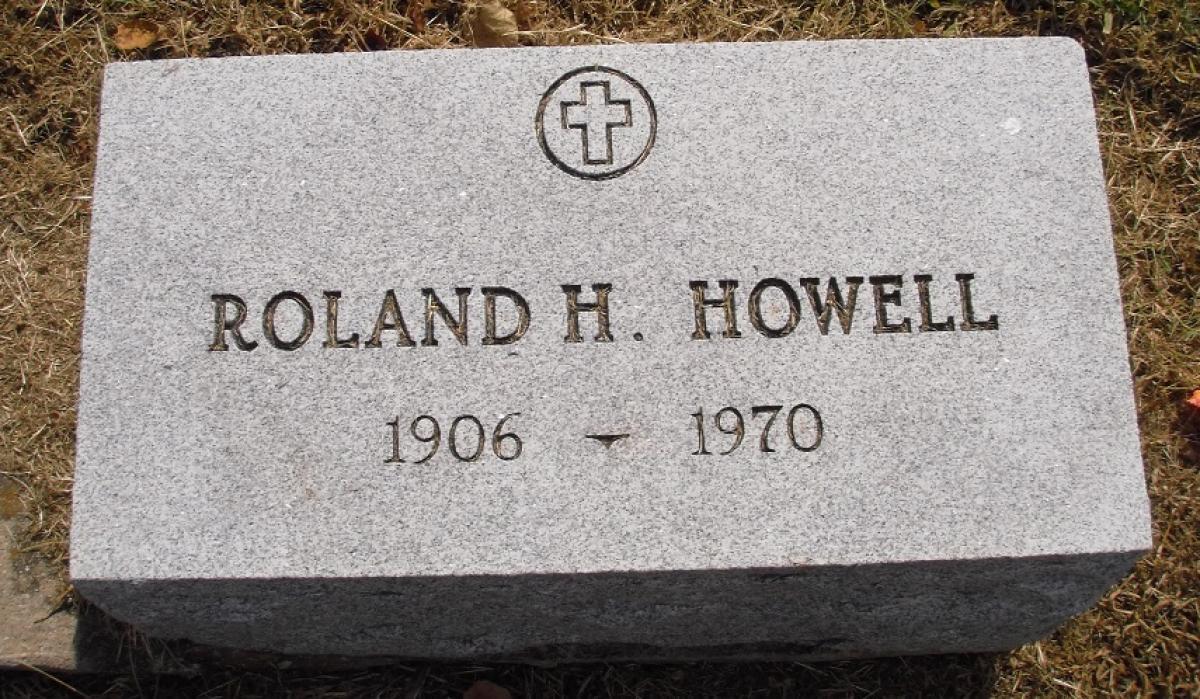 OK, Grove, Olympus Cemetery, Headstone, Howell, Roland H.