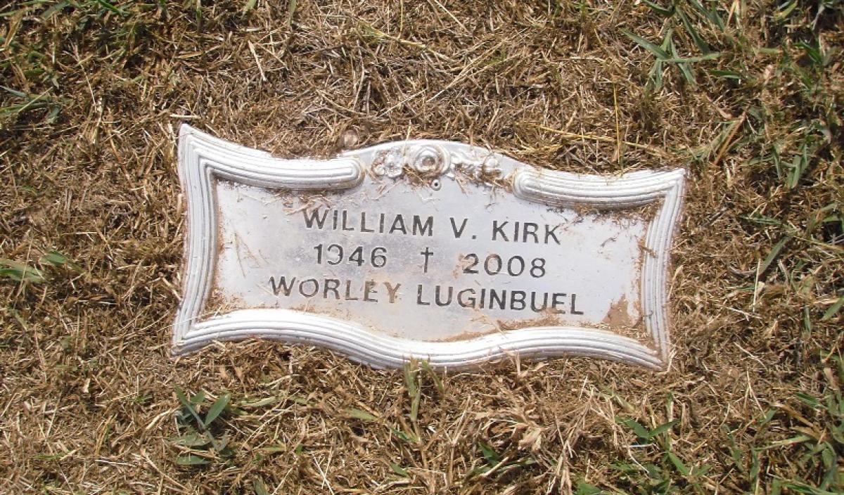 OK, Grove, Olympus Cemetery, Funeral Marker, Kirk, William V.