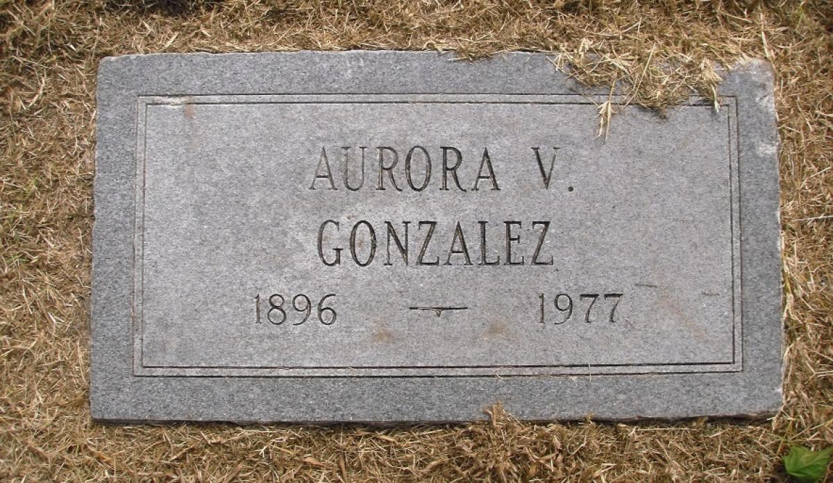 OK, Grove, Olympus Cemetery, Headstone, Gonzalez, Aurora V.