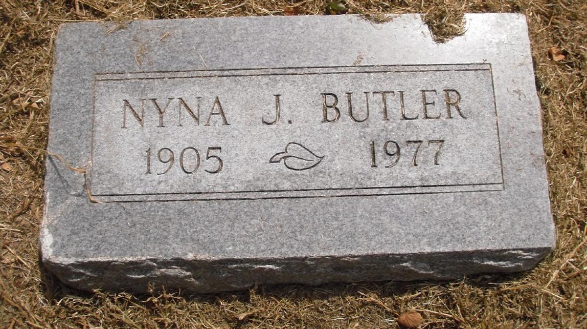 OK, Grove, Olympus Cemetery, Headstone, Butler, Nyna J.