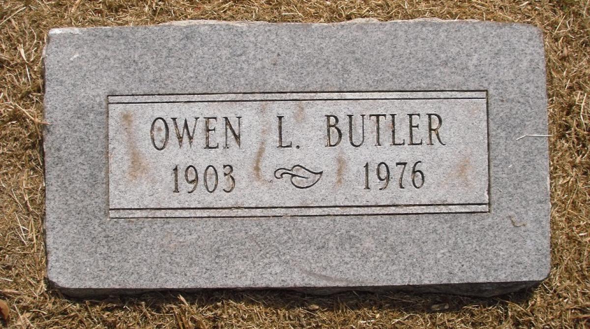 OK, Grove, Olympus Cemetery, Headstone, Butler, Owen L.