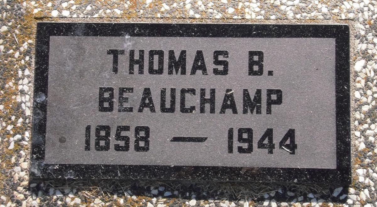 OK, Grove, Olympus Cemetery, Headstone, Beauchamp, Thomas B.