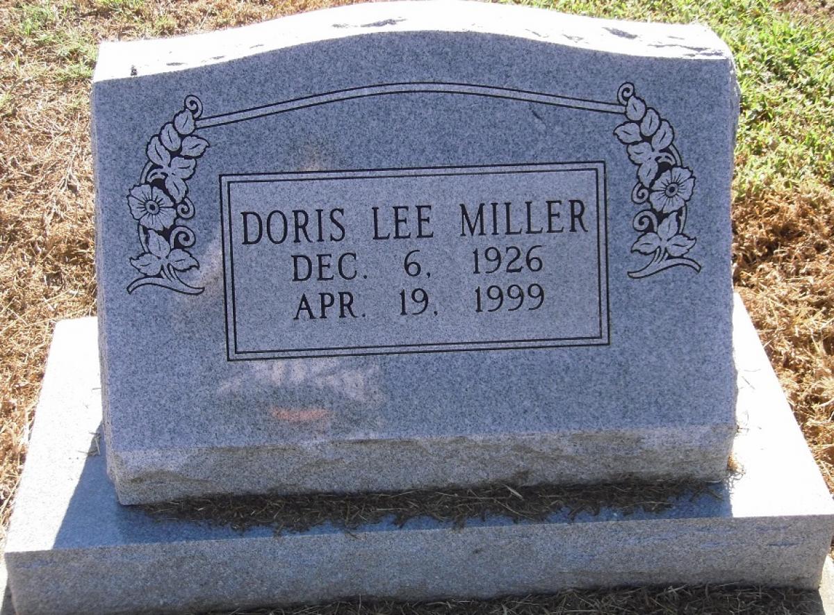 OK, Grove, Olympus Cemetery, Headstone, Miller, Doris Lee